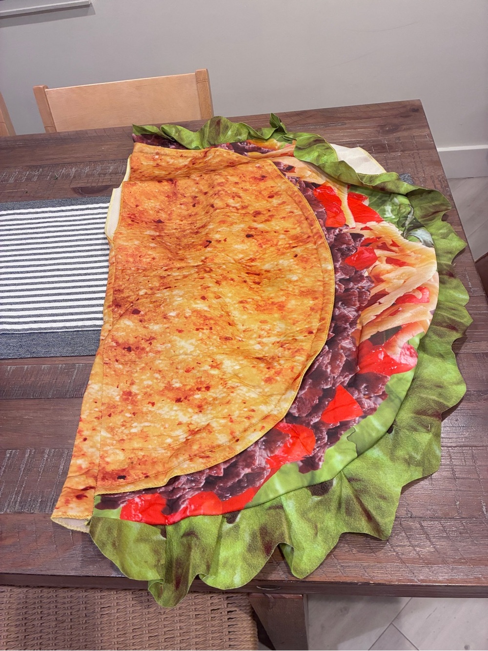 Unisex taco costume, one size fits most